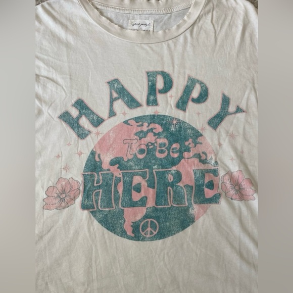 Free People x Vintage Souls Happy To Be Here oversized tee 😊 - Picture 8 of 14